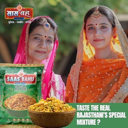 Saas Bahu Special Tasty Mixture Namkeen 800 Gm | Rajasthani Special Mixture Tasty Namkeen (Pack Of 2-400 Gm Each)