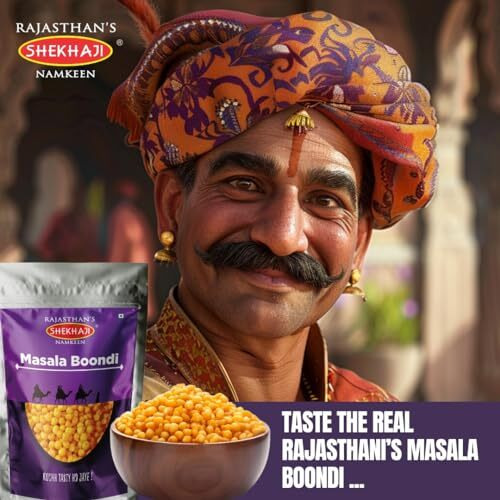 Shekhaji Masala Boondi 1Kg | Raita Boondi Snacks | Spicy & Crunchy Snacks | Rajasthani Boondi | Charkhi Boondi | Masala Bundi