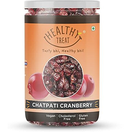 Healthy Treat Chatpati Cranberry 250 G | High Nutrient And Antioxidant | Dried Cranberry Dry Fruit | Antioxidant Rich, Dried Sliced Cranberries, Healthy Snack | Masala Cranberry | Chatpati Cranberries
