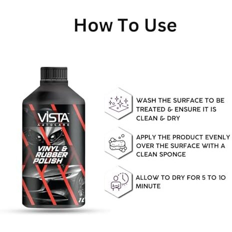 Resil Vista Vinyl & Rubber Polish 1L,Red, Black