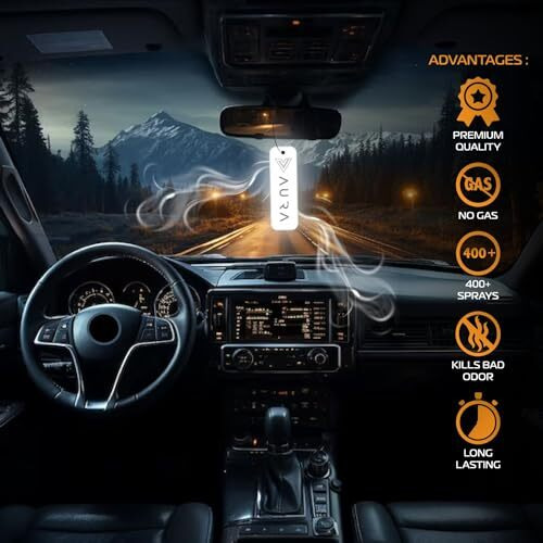 Vista Auto Care Hanging Air Freshener With 30Ml Perfume Spray And 2 Hanging Boards | For Home, Living Spaces, Office, Cars, Closets, Bathrooms | 400 + Sprays (Arabian Aroma)