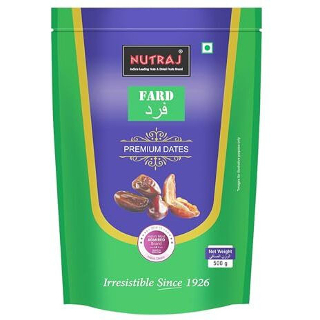 Nutraj Uae Fard Dates Pouch 500G | Khajoor | Dry Fruits | Nuts | Grocery Items