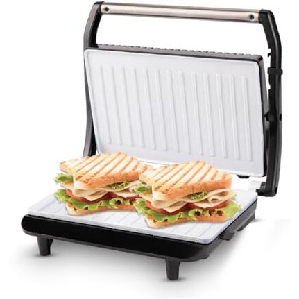 Kent 16025 Sandwich Grill 700 W | Non-Toxic Ceramic Coating | Automatic Temperature Cut-Off With Led Indicator | Toaster | Griller | Roaster | Sandwich Maker 3 In 1 | 1 Year Warranty