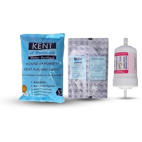 Kent Spare 1 Uf Membrane, 1 Activated Carbon Pack,1 Sediment Filter For Kent Gold/Kent Gold+/Kent Optima Gravity Filters Spare Kit