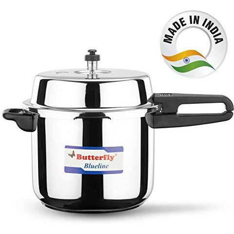 Butterfly Blue Line Stainless Steel Outer Lid Pressure Cooker, 10 Litre