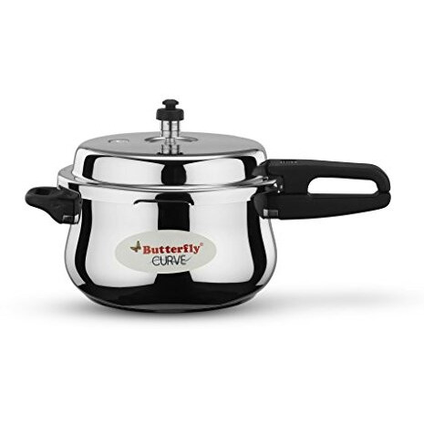 Butterfly Curve Stainless Steel Outer Lid Pressure Cooker, 5.5 Litre
