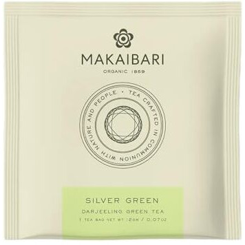 Makaibari Silver Green | 25 Tea Bags | 50 Gms | Darjeeling Green Tea | Tea Treasure