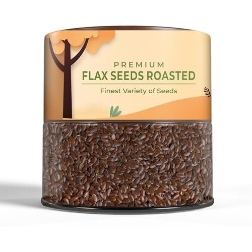 Crustnotch Premium Roasted Flax Seeds 250G | Rich In Omega-3, Fiber & Protein | Crunchy & Gluten-Free | Healthy Snack | Ideal For Smoothies, Salads, Baking & Toppings | Superfood For Heart Health
