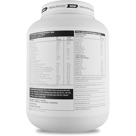 Healthfarm Muscle Gainer With High Protein And Carbs | Helps Gain Muscle Mass & Body Weight (Vanilla, 3Kg-6.6 Lbs)
