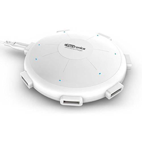 Portronics Por 343 Ufo Usb Home Charger 6 Ports 8A Charging Station For Smartphones And Tablets - White