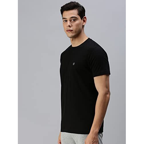 Onn Men's Solid Regular Fit T-Shirt Nc422_Bl_1Pc_Black_Medium 90-95 Cms