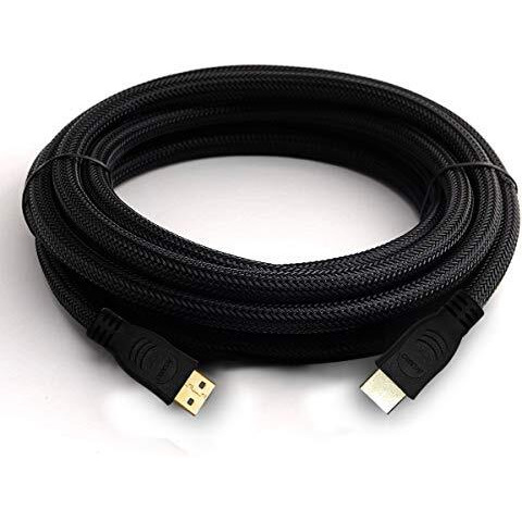 Agaro Hdmi To Hdmi V2.0 Nylon Braided Cable For Monitor, Television, Dvd Player (Black, 3M)