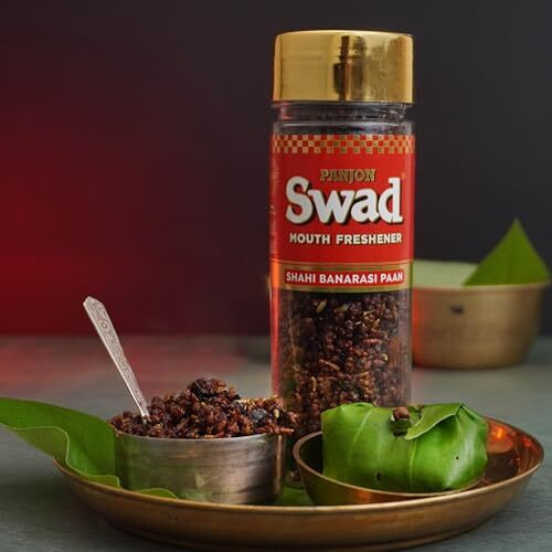 Panjon Swad Banarasi Paan Mukhwas (Pack Of 1 X 100 Grams) | Meetha Paan Mukhwas | Hygienically Packed Traditional Sweet Pan Pachak | Tasty Mouth Freshener | After-Meal Snack | Dry Mukhwas.