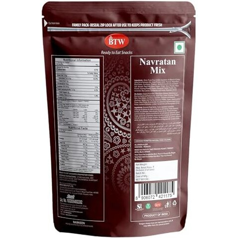 Btw Navratan Mix Namkeen 850G