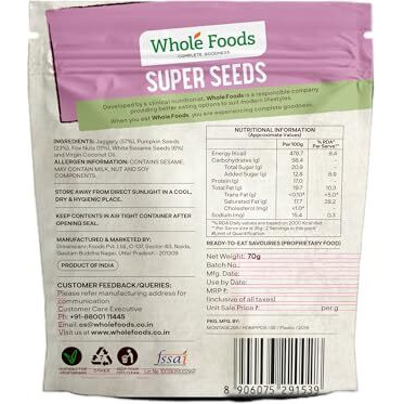 Whole Foods Crispy Roasted Makhanas | Super Seeds - 70G