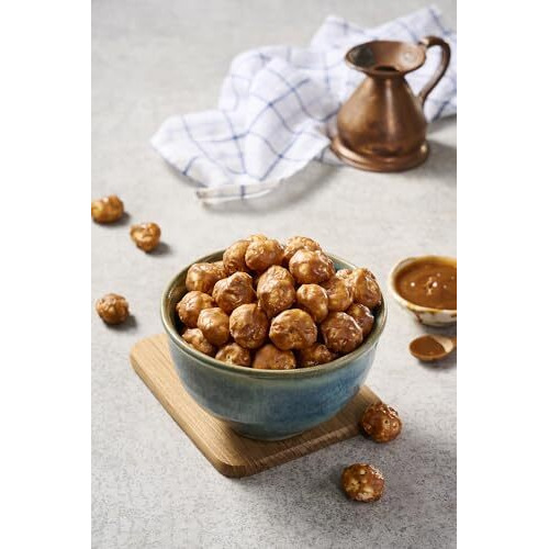 Whole Foods Crispy Roasted Makhanas | Hazelnut Bites - 70G (70 Grams, Crispy Caramel Makhanas)
