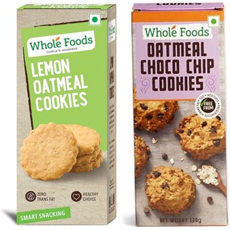 Whole Foods Gluten Free Cookies Combos |Lemon Oatmeal| Oatmeal Chocolate Chip| Pack Of 2