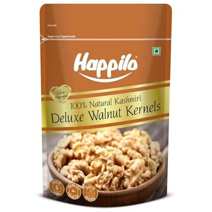 Happilo Deluxe 100% Natural Dried Kashmiri Walnut Kernels, 200G