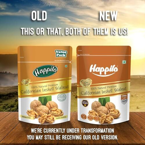 Happilo Premium 100% Natural Inshell Walnuts 500G | Large Size | Inshell Walnuts Akhrot | Delicious & Crunchy Walnuts | Rich In Protein, Iron & Antioxidants | Premium Akhrot | Rich In Omega-3 |