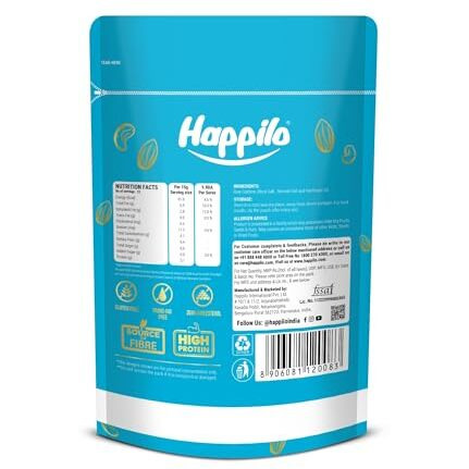 Happilo Premium Toasted & Lightly Salted Cashews, 200 G, Pack Of 5