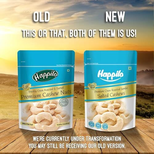 Happilo Premium Toasted & Lightly Salted Cashews, 200 G, Pack Of 5