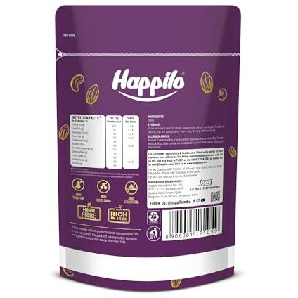 Happilo Premium International Omani Dates 250G (Pack Of 5), Fresh And Soft Dry Fruit, Rich In Fiber, Iron And Vitamin