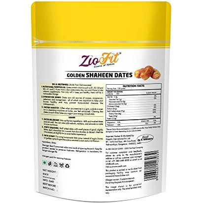 Ziofit Golden Shaheen Dates, 250G (Buy 1 Get 1 Free)
