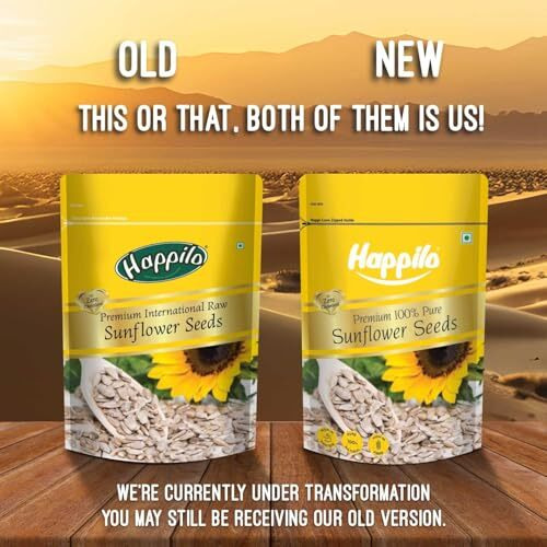 Happilo Premium Raw Sunflower Seeds For Eating Without Shell 250G Each (Pack Of 5), Healthy Protein Snack For Diet Food