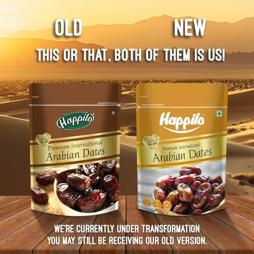 Happilo Premium Arabian Dates Pouch, 500 G| Rich In Fibre | Naturally Fat-Free | Good For Gut Health | No Added Sugar.