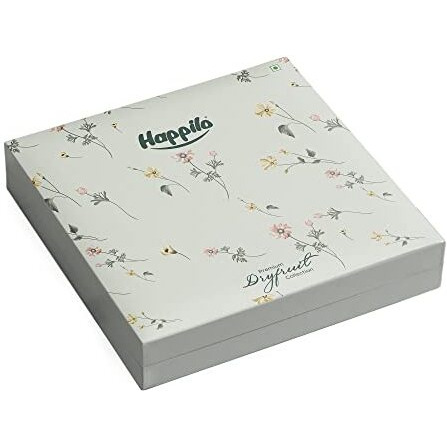 Happilo Dry Fruit Celebrations Gift Box Lily 500 G| Healthy Gift Hamper With Gourmet Snacks & Dry Fruits | Corporate Gift Basket For Clients | Employees & Personal Gifting | Festive Gift Hamper I Gourmet Hamper| Ideal For Festive Gifting | California Almonds 120 G | Premium Cashews 100 G | Raisins 180 G| Salted Pista 100 G