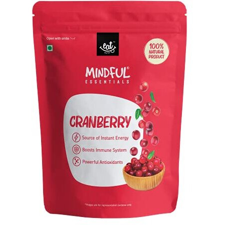 Eat Anytime Mindful Dried Cranberries | Imported From California | Source Of Instant Energy & Immune Booster | Antioxident | Cranberry Dry Fruit | Healthy Food | Healthy Snack For Breakfast & Diet | Cranberry - 400Gm