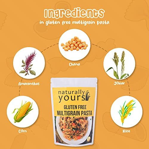 Naturally Yours, Multigrain Pasta, Gluten Free, No Maida, Preservative Free, Vegan, 200G (Pack Of 1)