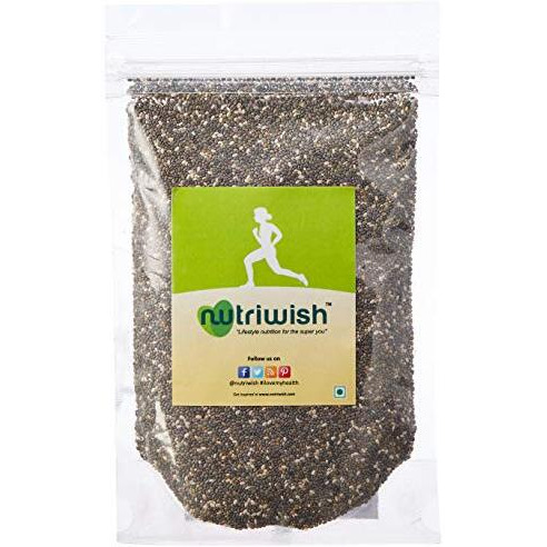 Nutriwish Premium Raw Chia Seeds 150 Gm | Rich In Fiber And Omega-3 | Diet Food|