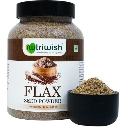 Nutriwish Flax Seed Powder, 250 G | Alsi Powder | Rich In Fiber |