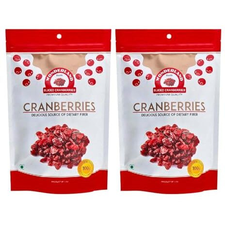 Wonderland Foods 400G (200G X 2) Healthy & Tasty Californian Sliced Cranberry Pouch