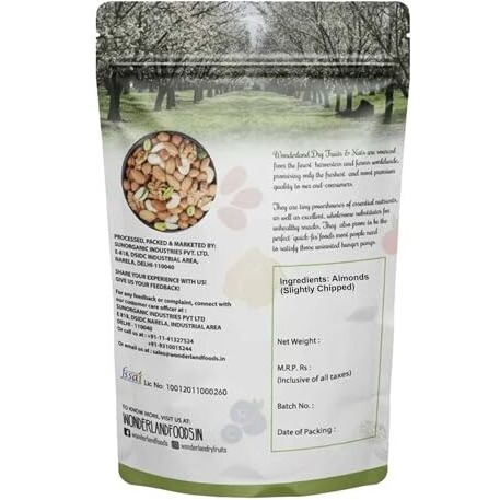 Wonderland Foods 1Kg California Value Pack Chipped Almond (Badam) Pouch