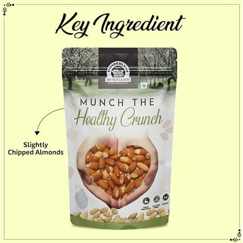 Wonderland Foods 1Kg California Value Pack Chipped Almond (Badam) Pouch