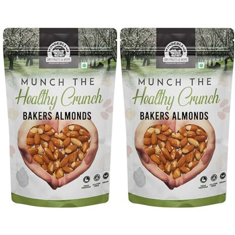 Wonderland Foods (Device) California Bakers Almonds 1 Kg Slightly Chipped (Same Taste And Nutrition Value), Dry Fruits