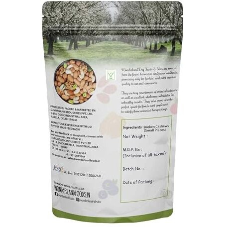 Wonderland Foods (Device) California Bakers Almonds 1 Kg Slightly Chipped (Same Taste And Nutrition Value), Dry Fruits
