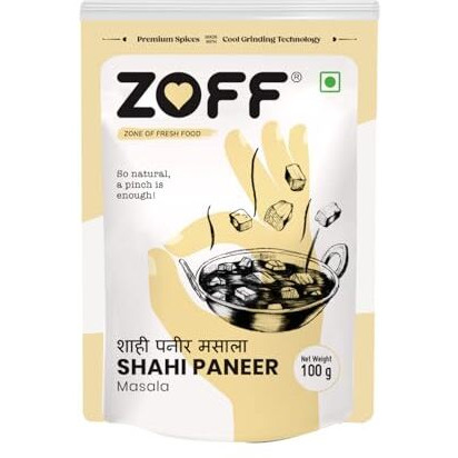 Zoff Shahi Paneer Masala | Premium Zip Lock Pouch | Net Weight 100G