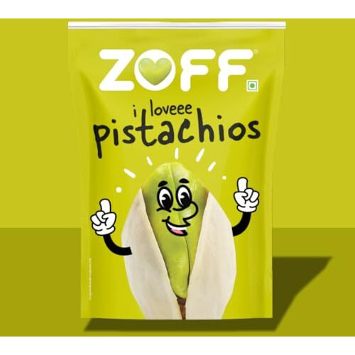 Zoff Pistachios Shelled | Pista Nuts Super Crunchy & Delicious Healthy Snack, Vitamins & Minerals Rich, Hygienically Packed | 250 Gm