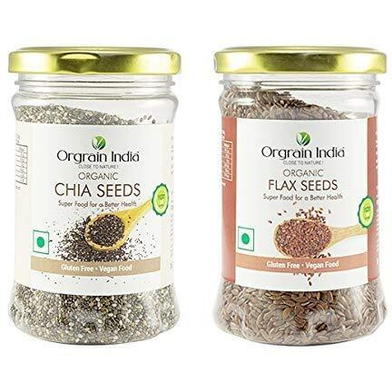 Orgrain India Organic Chia Seeds 640G (Pack Of 4 * 160G)