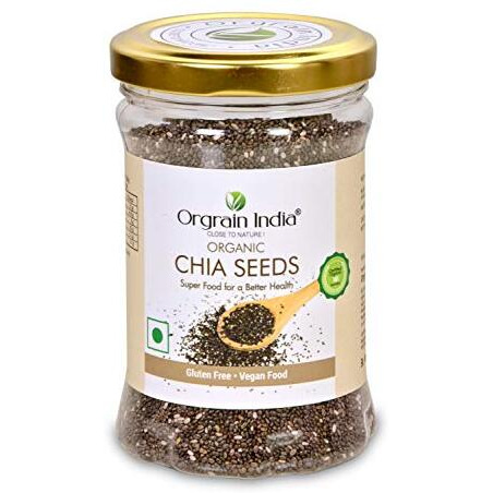 Orgrain India Organic Chia Seeds 640G (Pack Of 4 * 160G)