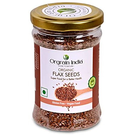 Orgrain India Organic Flax Seeds 150G | Eating And Weight Loss, Rich In Omega | Company-Owned Farmlands