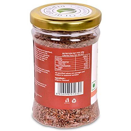Orgrain India Organic Flax Seeds 150G | Eating And Weight Loss, Rich In Omega | Company-Owned Farmlands