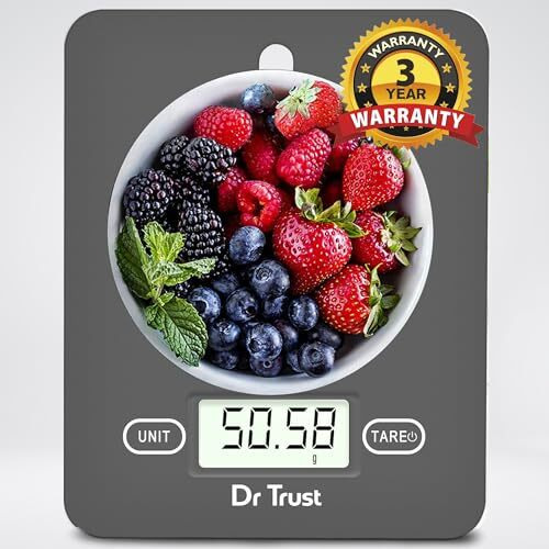 Dr Trust (Usa) Electronic Kitchen Digital Scale Weighing Machine - 517 (Gray)