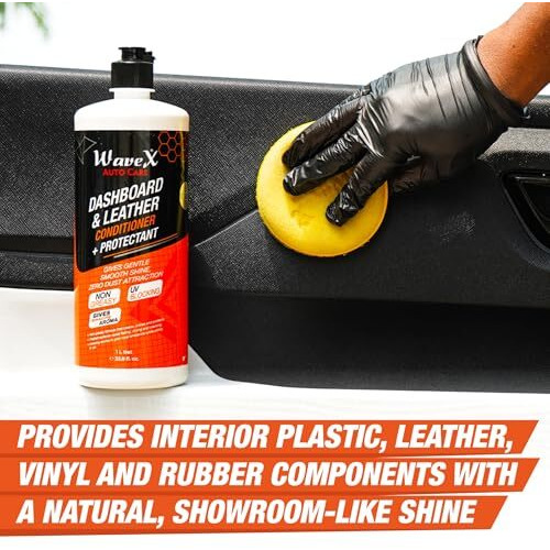 Wavex Dashboard Polish And Leather Conditioner + Protectant (1L) Car Dashboard Polish | Car Polish For Interior Plastic, Leather, Vinyl & Rubber | Dashboard Polish That Protects, Shines & Conditions