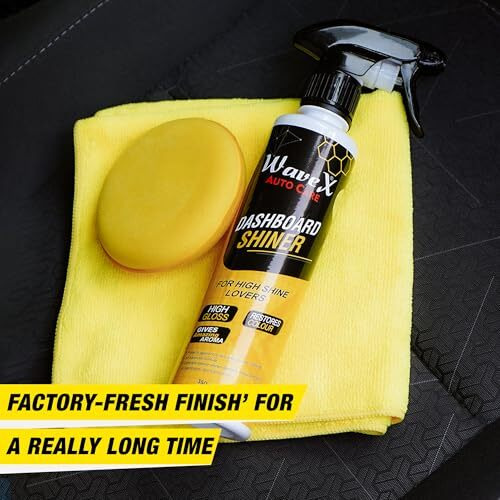 Wavex Dashboard Shiner 350Ml Car Dashboard Polish | Car Polish Spray For Interior Plastic, Leather, Vinyl & Rubber | Dashboard Polish For High Shine & Protection