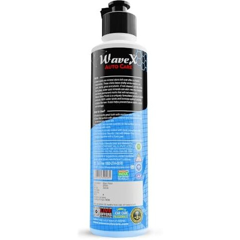 Wavex Glass Polish & Hard Water Stain Remover 350Ml | Car Polish For Windshield, Glass & Mirrors | Car Glass Polish, Works As A Glass Cleaner, Provides Optical Clarity