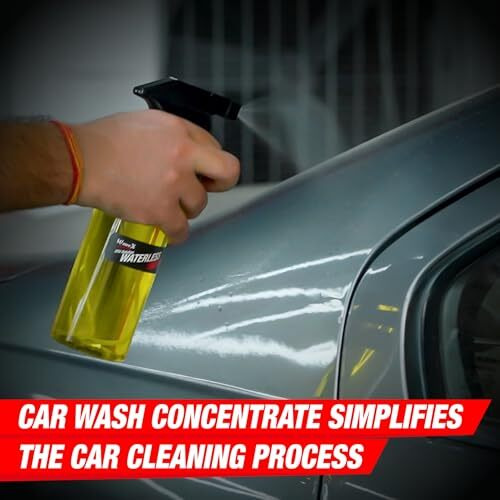 Wavex Waterless Car Wash Kit Car Cleaning Spray 100X Concentrate | 100 Times Dilutable With Empty Spray Bottle Microfiber Cleaning Cloth | Car Washing Without Water
